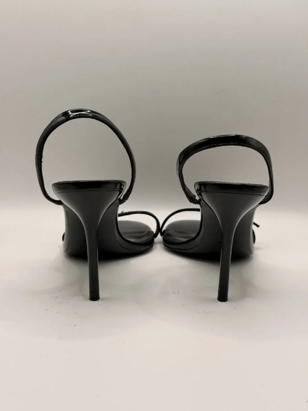 MANGO Women Black Strap Slingback High Heel Sandal Sz EU 40 US 9.5